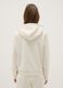 Beige cotton-blend regular fit hoodie with zip_2
