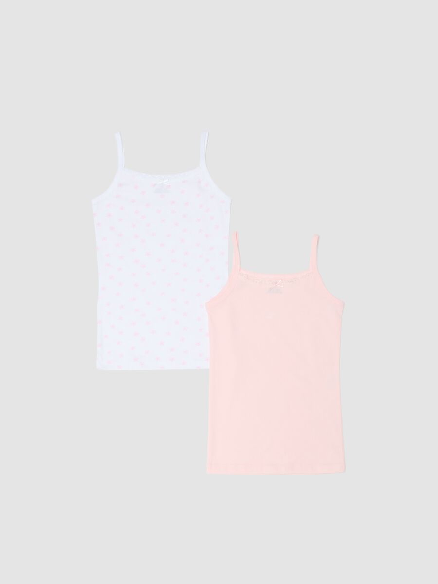 Multicolour pure cotton vest twin-pack for girls - regular fit_0