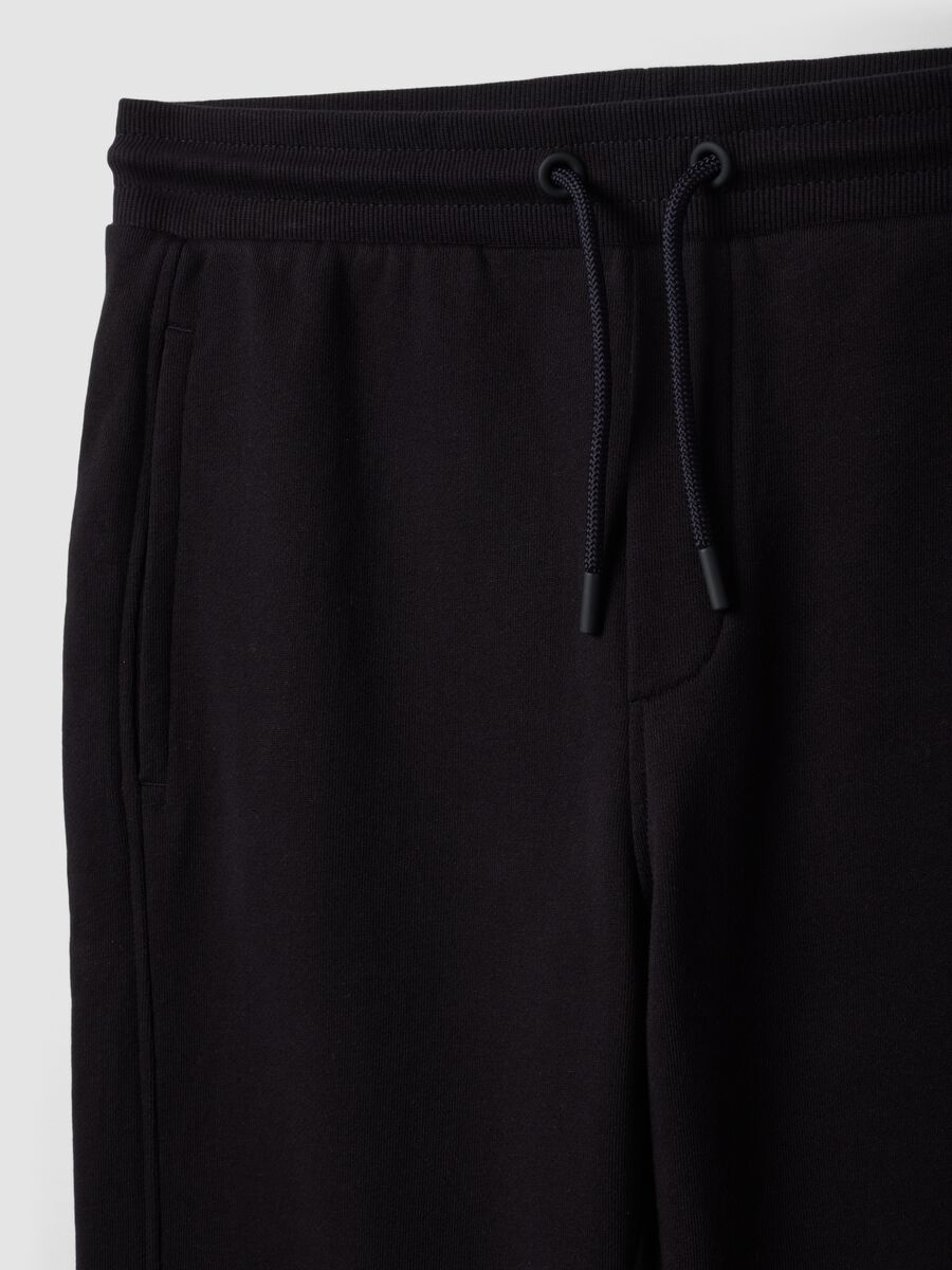 Black organic cotton jogger trousers_6