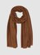 Brown fringed scarf_0