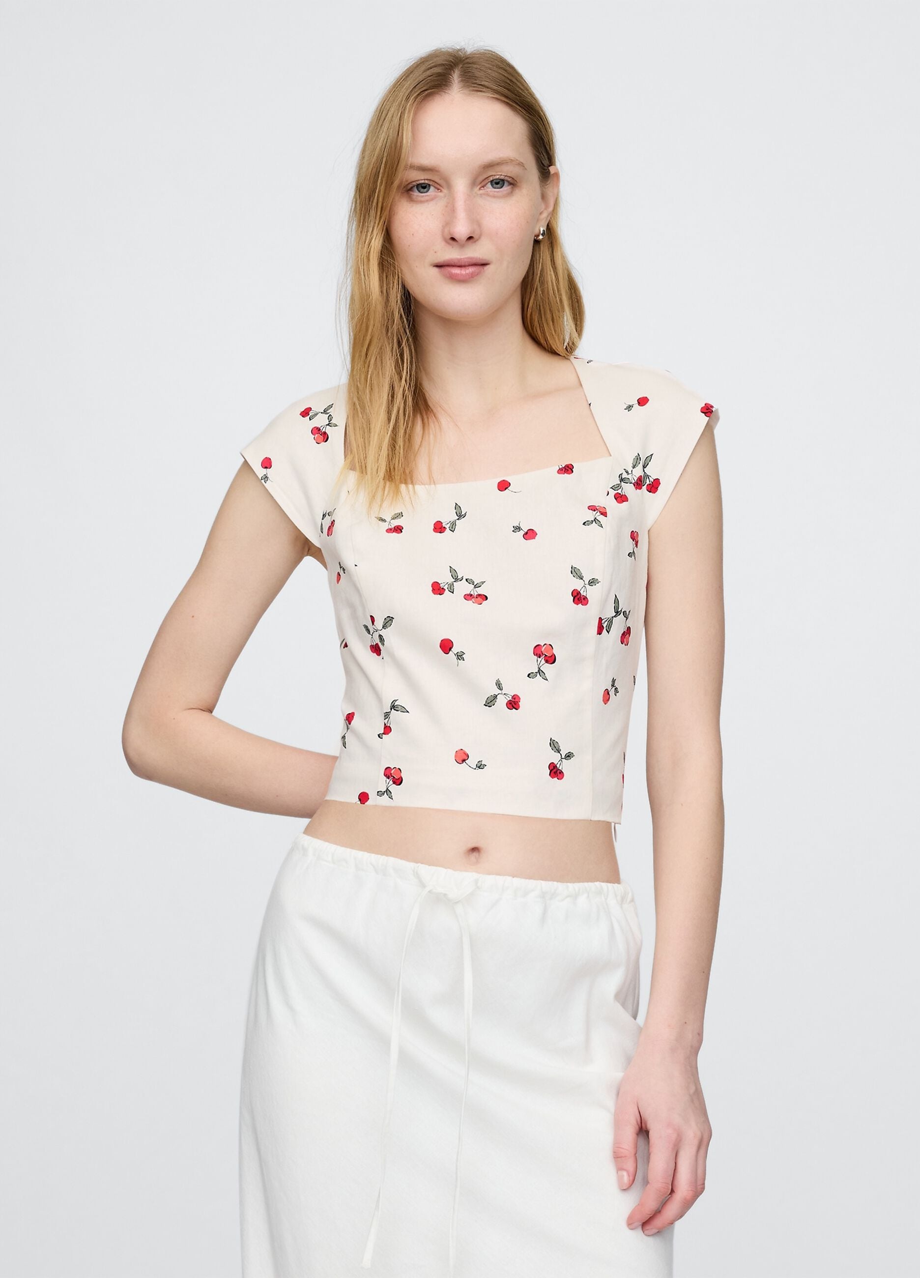 Blouse courte fleurie Gap