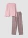 Pink pure organic cotton crew-neck pyjamas_6