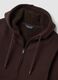 Felpa marrone in misto cotone fleece con cappuccio regular fit_2