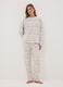White Nordic-print pyjama trousers_0