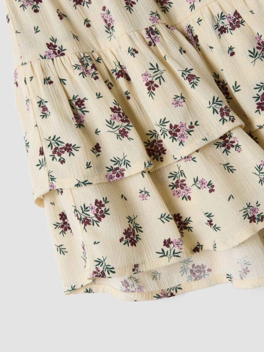 Mini gonna bianca in pura viscosa con balze_1