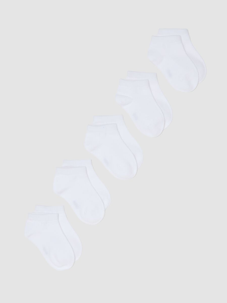 Multipack of White Organic Cotton Blend Short Socks for Girls_0