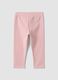 Rosa Leggings aus elastischer Bio-Baumwolle mit Strass f&uuml;r Baby-M&auml;dchen_1