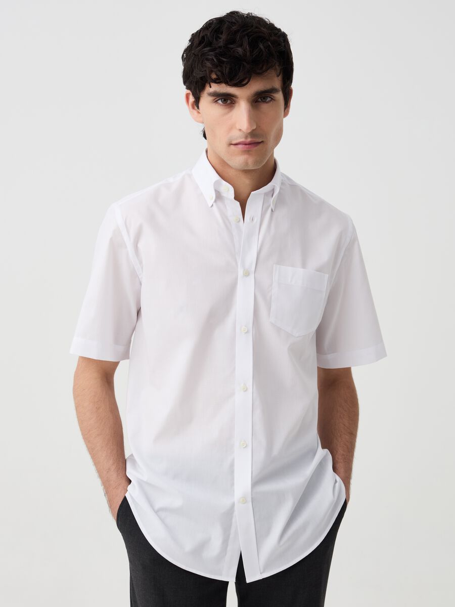 Regular-fit short-sleeved shirt_0
