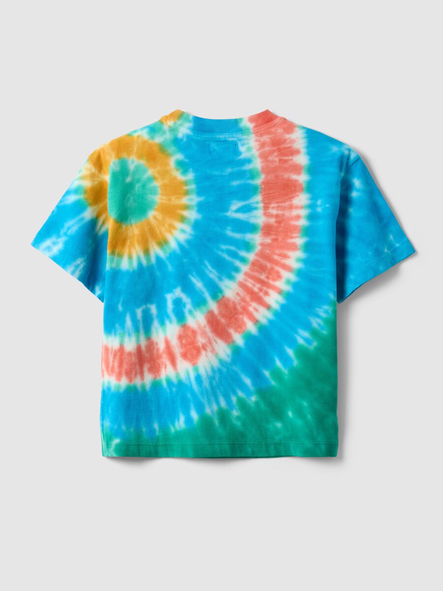 Kids' Regular Fit Multicolour Tie-Dye Pure Cotton T-shirt_4