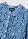 Hellblauer Baumwollmix-Cardigan im Regular Fit mit Strickmuster_1