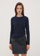 T-shirt blu girocollo in viscosa e lana elasticizzata regular fit_2