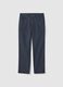 Blue stretch cotton trousers with five pockets_4