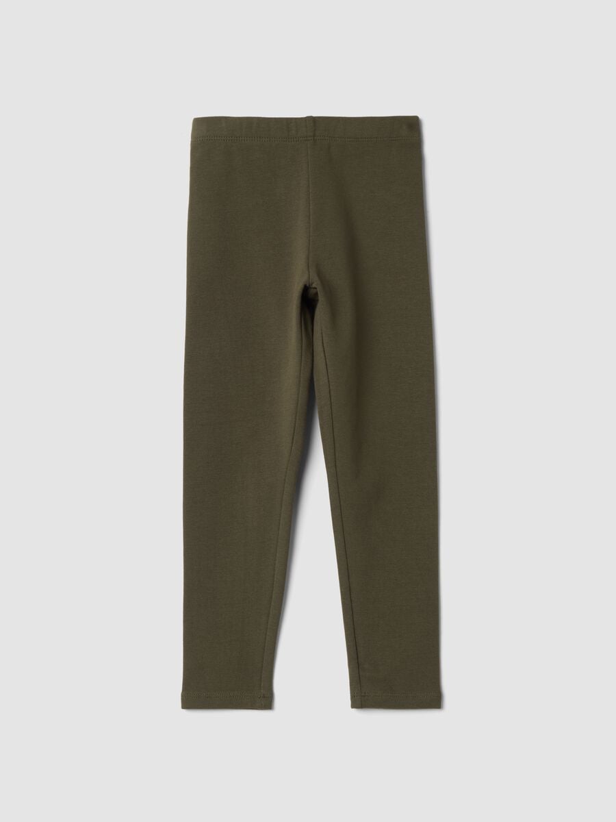 Purple organic stretch cotton leggings_0