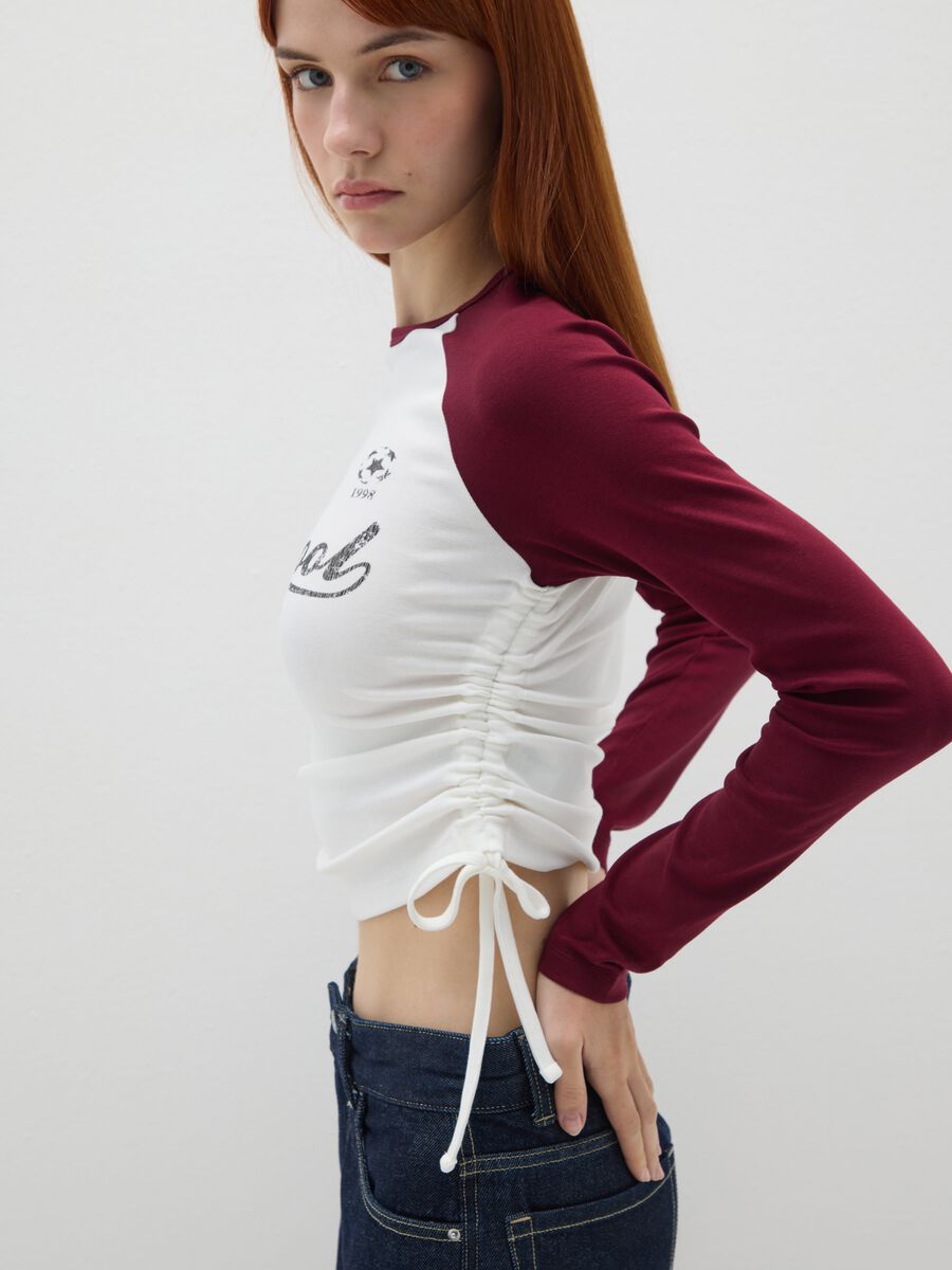 Multicolor stretch cotton shirt with print_1