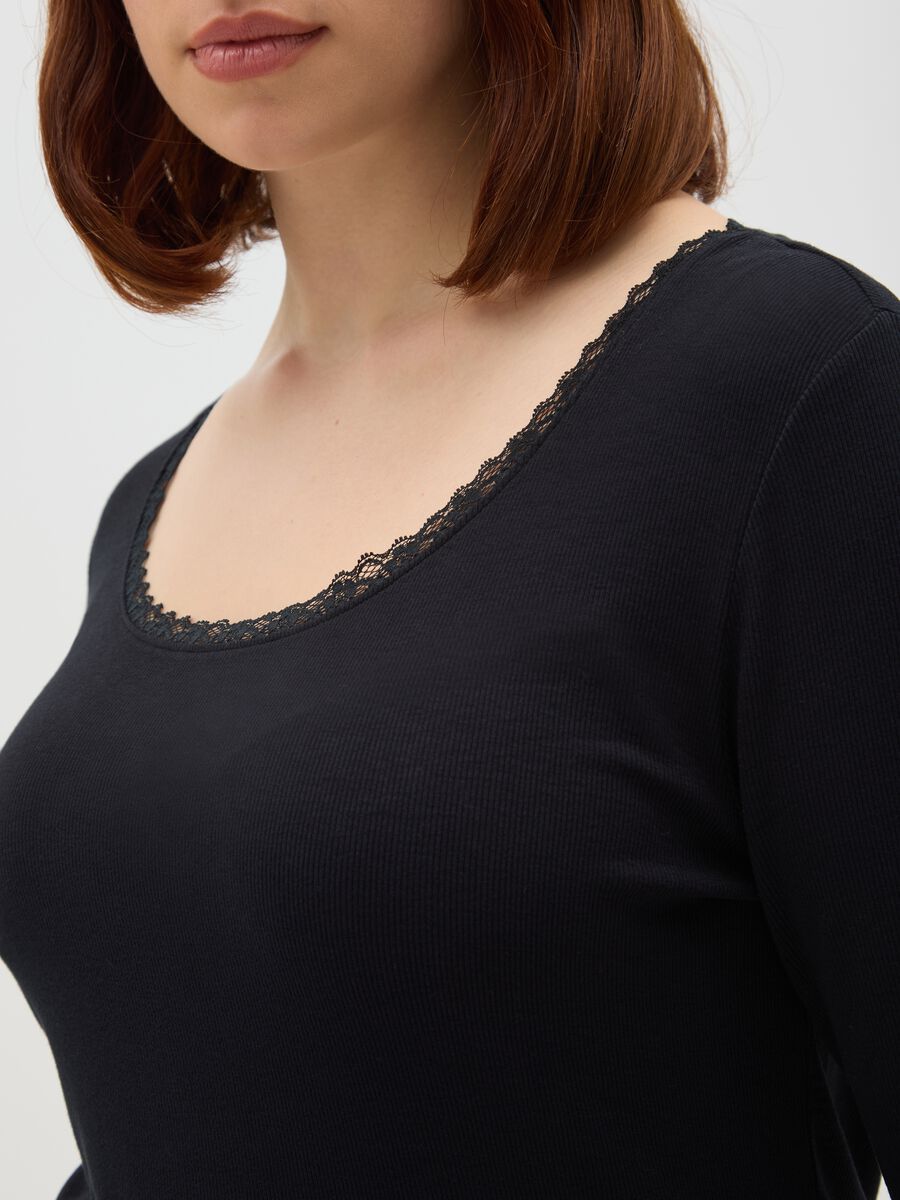 Black long-sleeve regular fit T-shirt_3