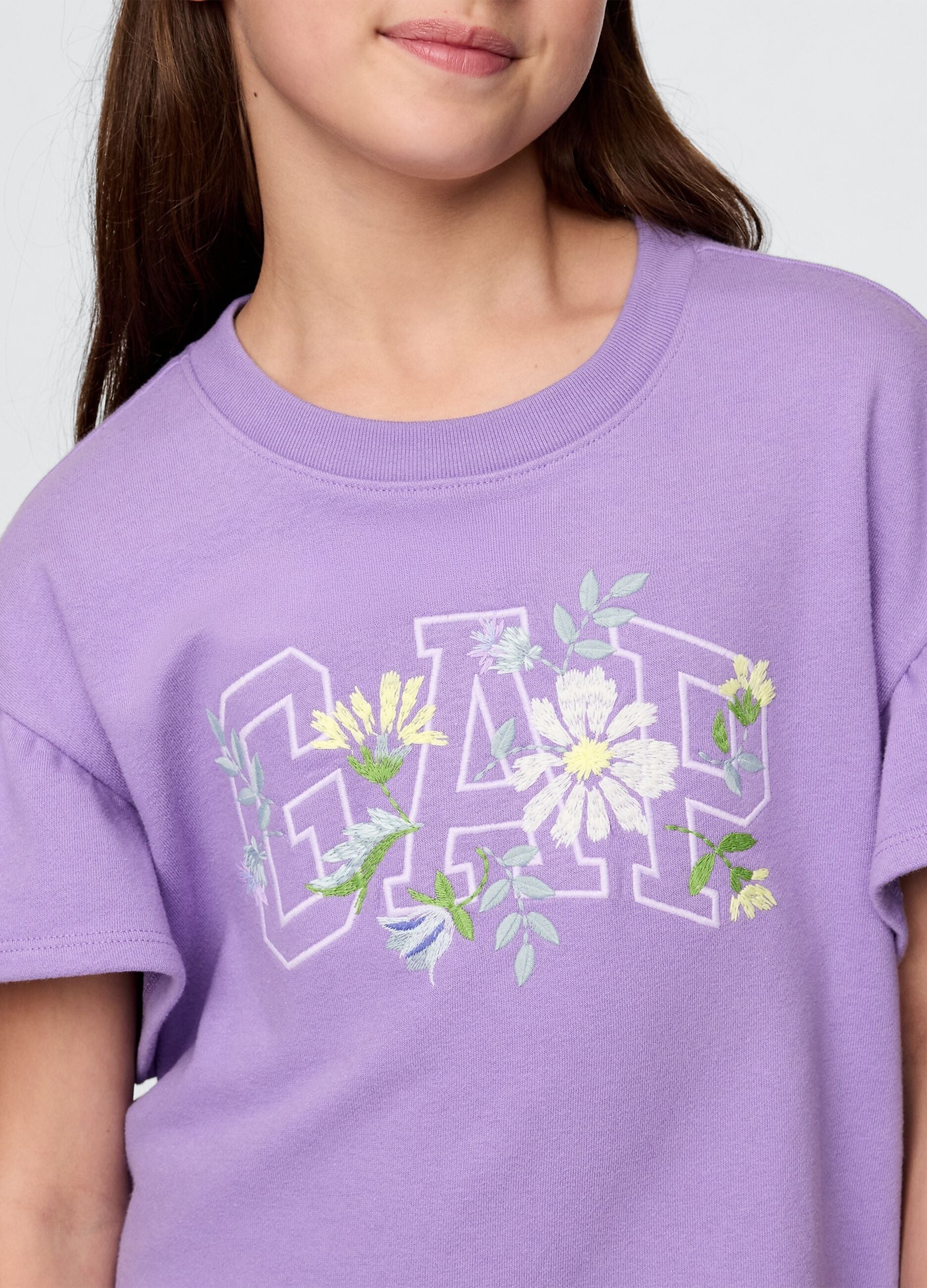 Purple Short Sleeve Dress GAP Kids