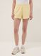 Yellow cotton-blend shorts with elasticated waist_1