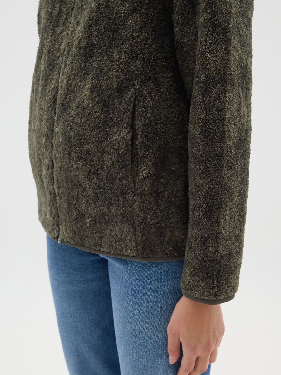 Green Regular Fit Zip Hoodie_3