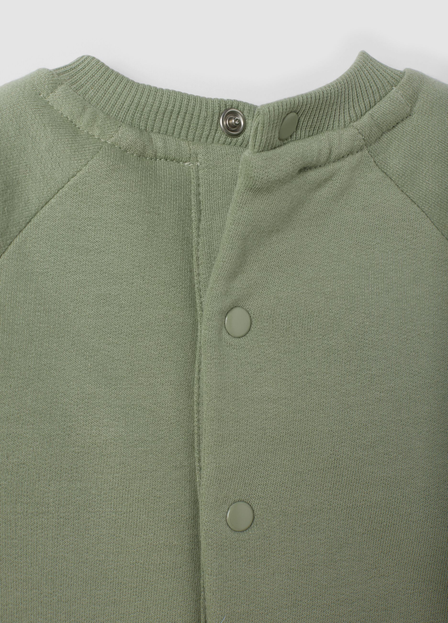 Babygrow verde em algod&atilde;o org&acirc;nico puro com estampado Toy Story