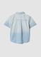 Light blue pure cotton short-sleeve shirt_1