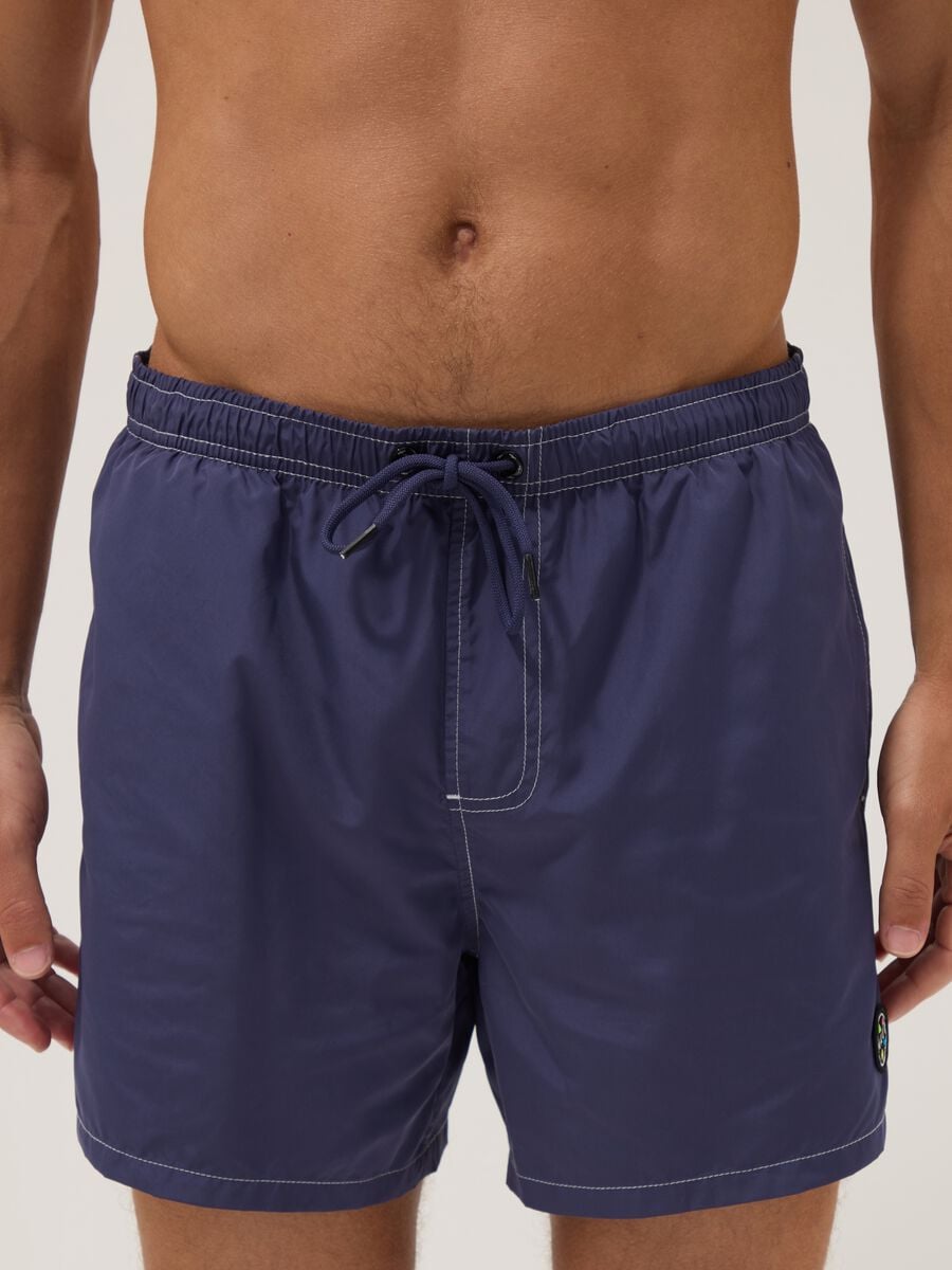 Ba&ntilde;ador tipo short azul con cord&oacute;n en la cintura_2