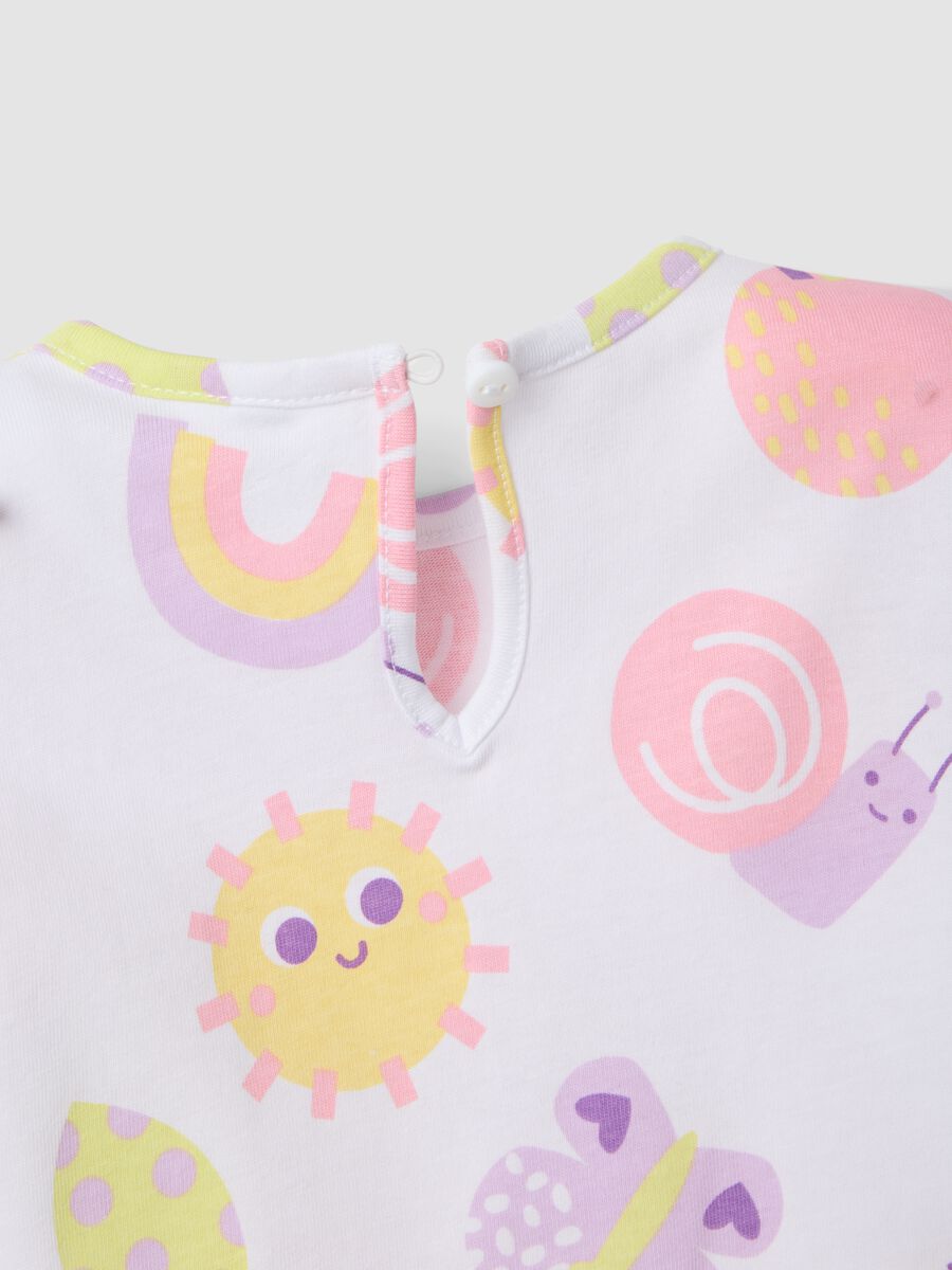 Girls' regular fit multicolour pure cotton outfit_3