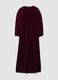 Abito rosso bordeaux in tessuto elasticizzato con zip_2