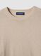 Beige Regular-Fit Pullover aus Baumwolle und Leinen mit Rundhalsausschnitt_5