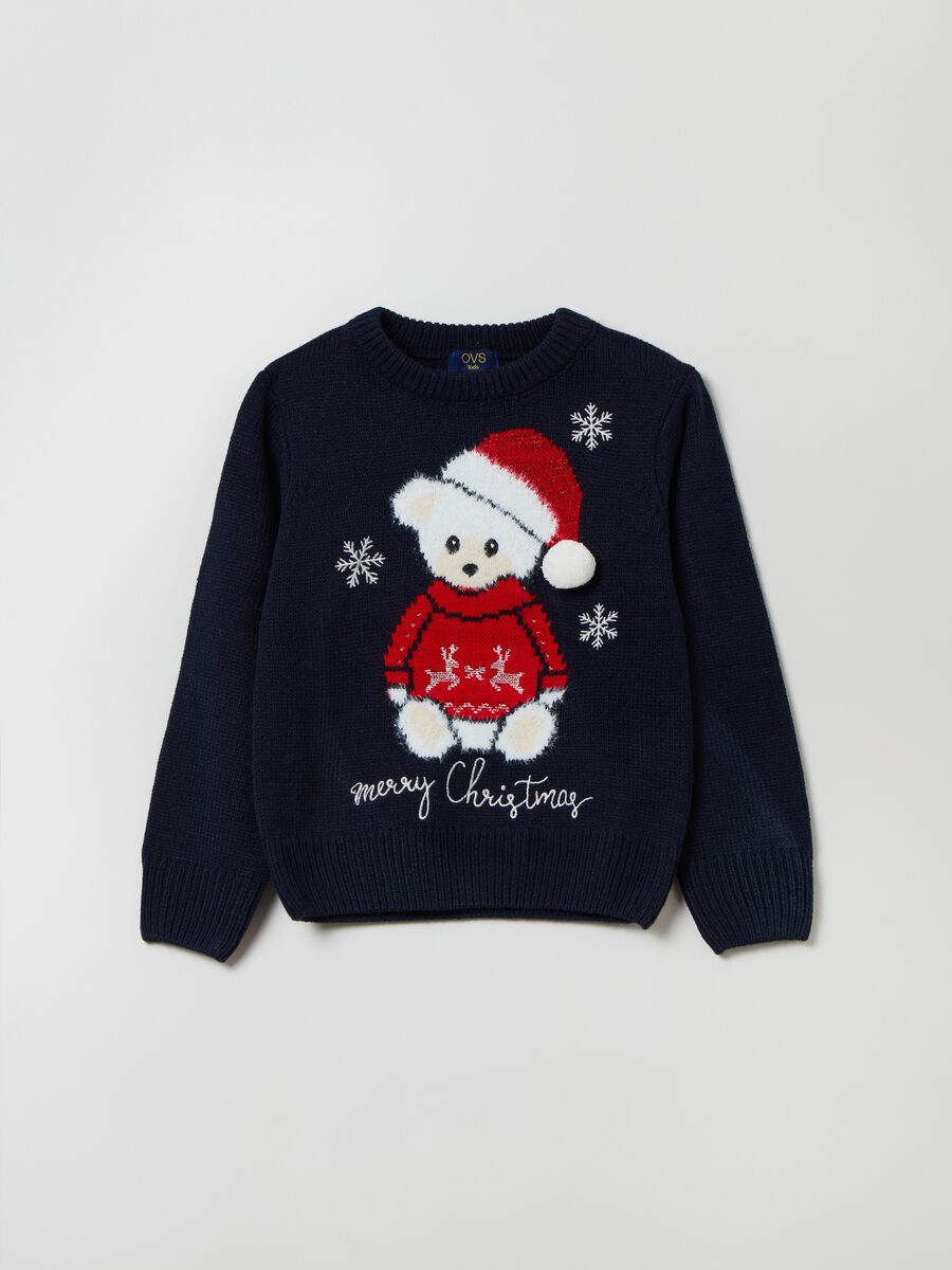Christmas Jumper with bear design_0
