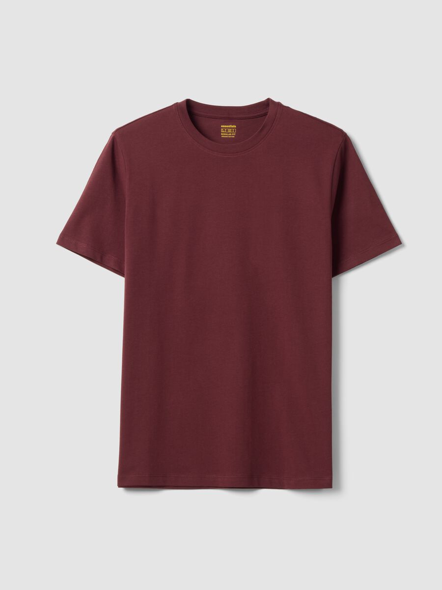 Red pure organic cotton jersey T-shirt, regular fit_0