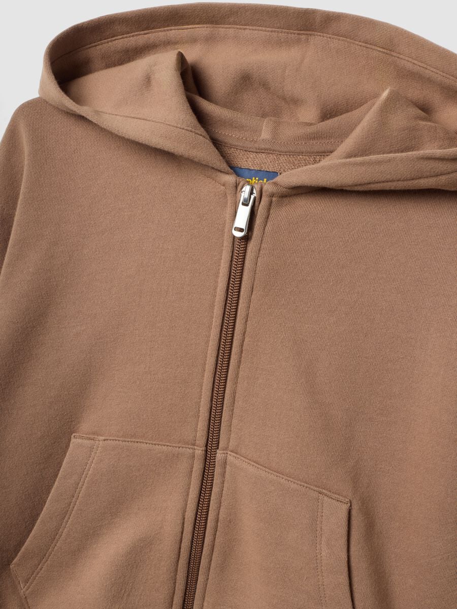 Brown pure cotton hooded sweatshirt_2