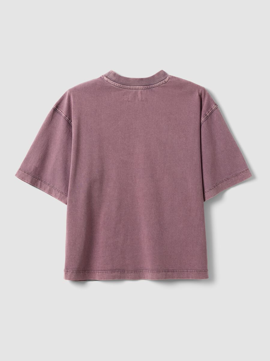 Girls' Oversized Fit Pink Pure Cotton T-shirt_1