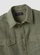 Regular fit green shirt in linen-cotton blend_5