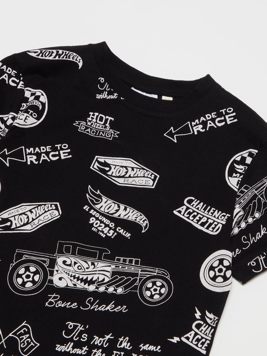 Cotton T-shirt with Hot Wheels print_2