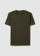 Green Cotton Blend Crew Neck T-shirt - Regular Fit_4