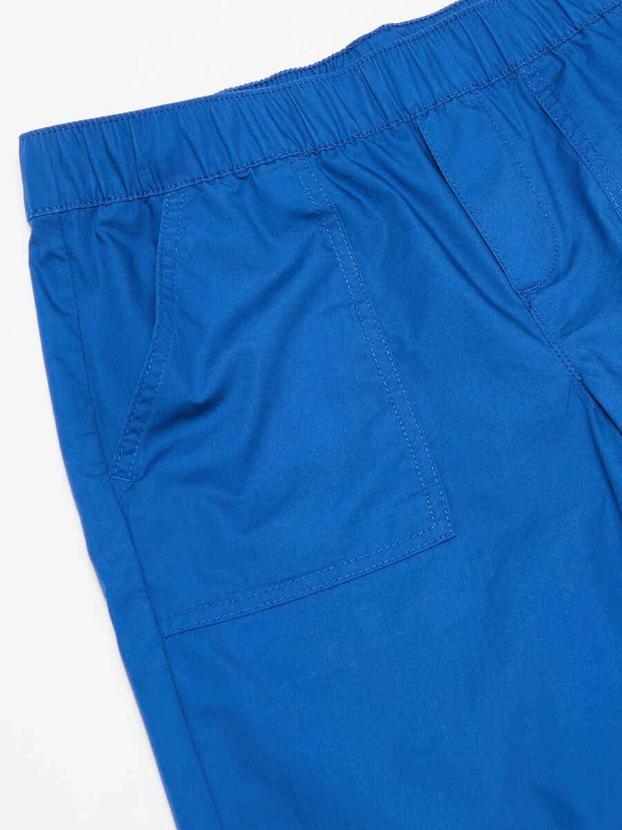 Pull-on Bermuda shorts in poplin_2