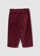 Pantaloni chino rossi in puro cotone con vita regolabile_1