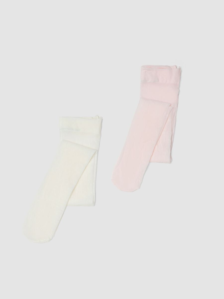 Bipack collant elasticizzati multicolor da neonata_0