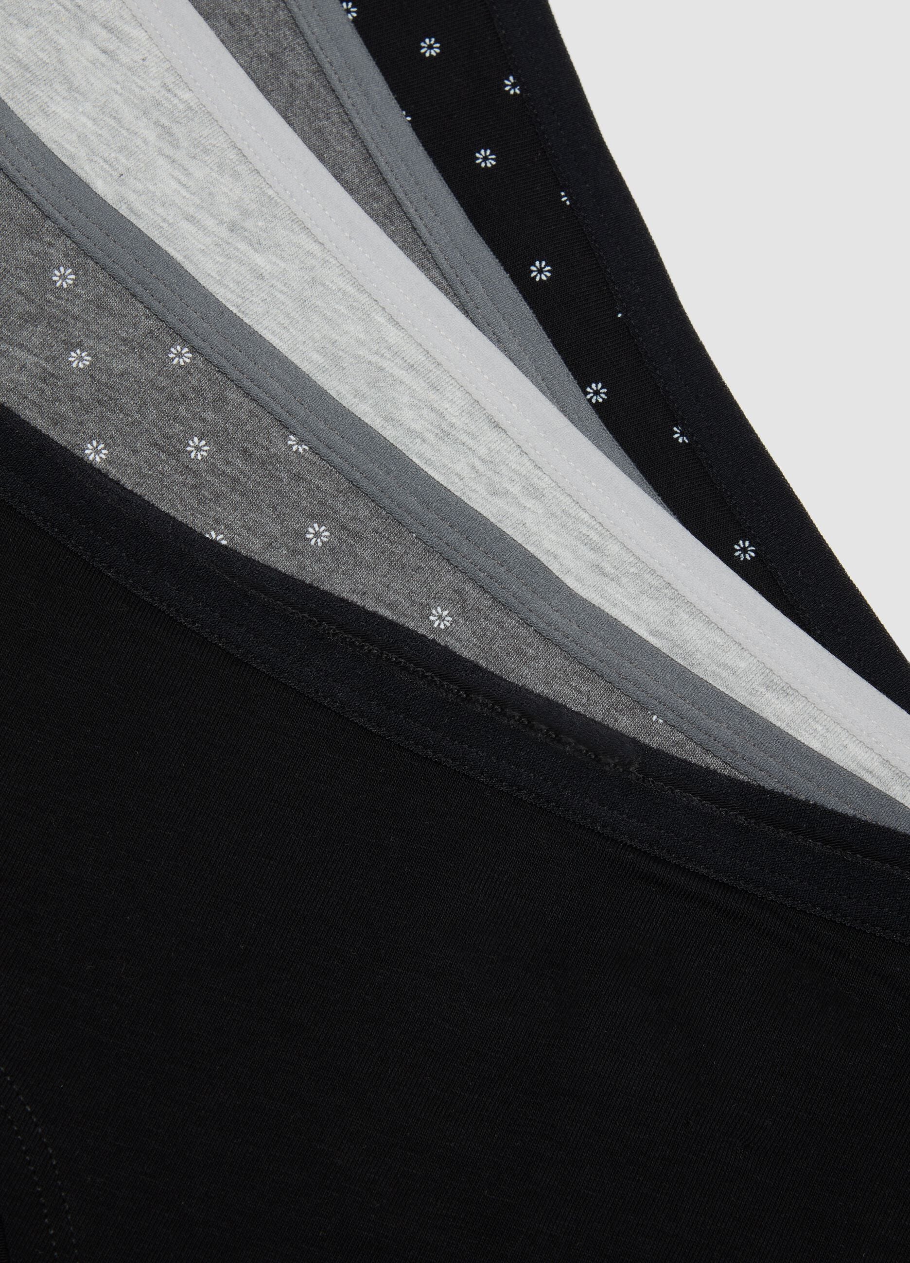 5er-Pack schwarze Slips aus Stretchmaterial
