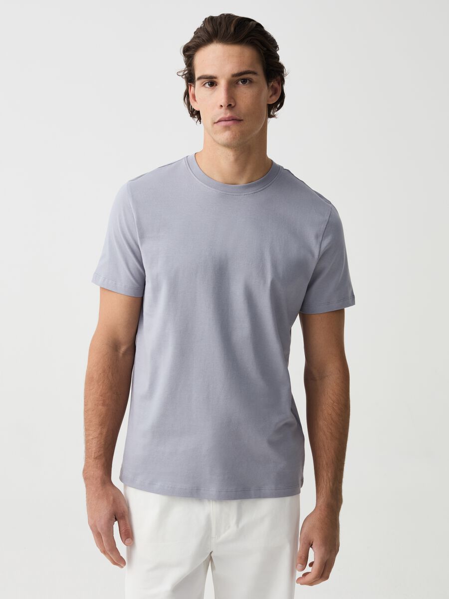 Organic cotton T-shirt with round neck_0