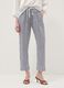 Blue striped pure cotton regular-fit trousers_1