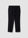 Pantaloni chino neri in puro cotone regular fit_0