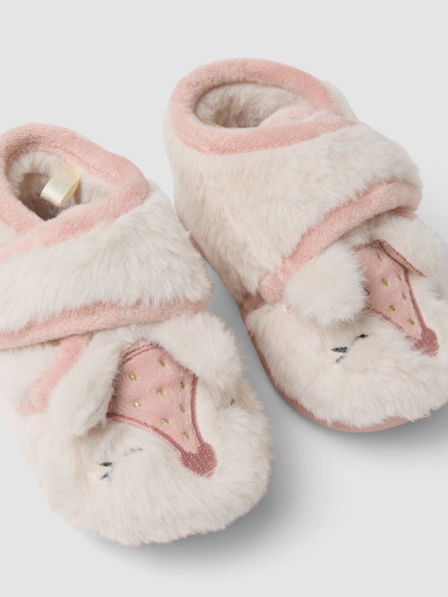 Rosa Hausschuhe mit Tiermotiv f&uuml;r Baby und Kleinkind M&auml;dchen_1