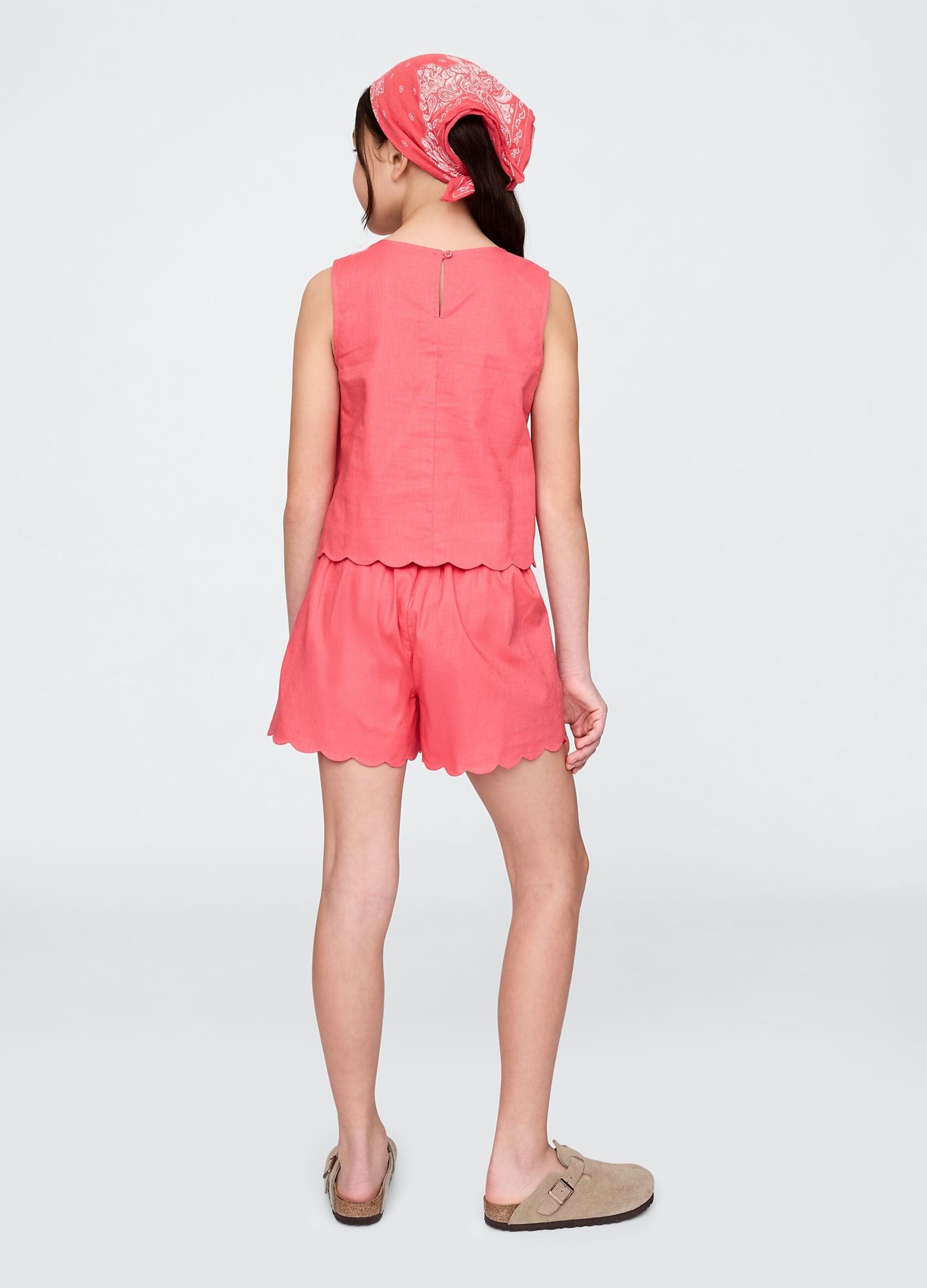 Rosa Skort mit gewellten Kanten