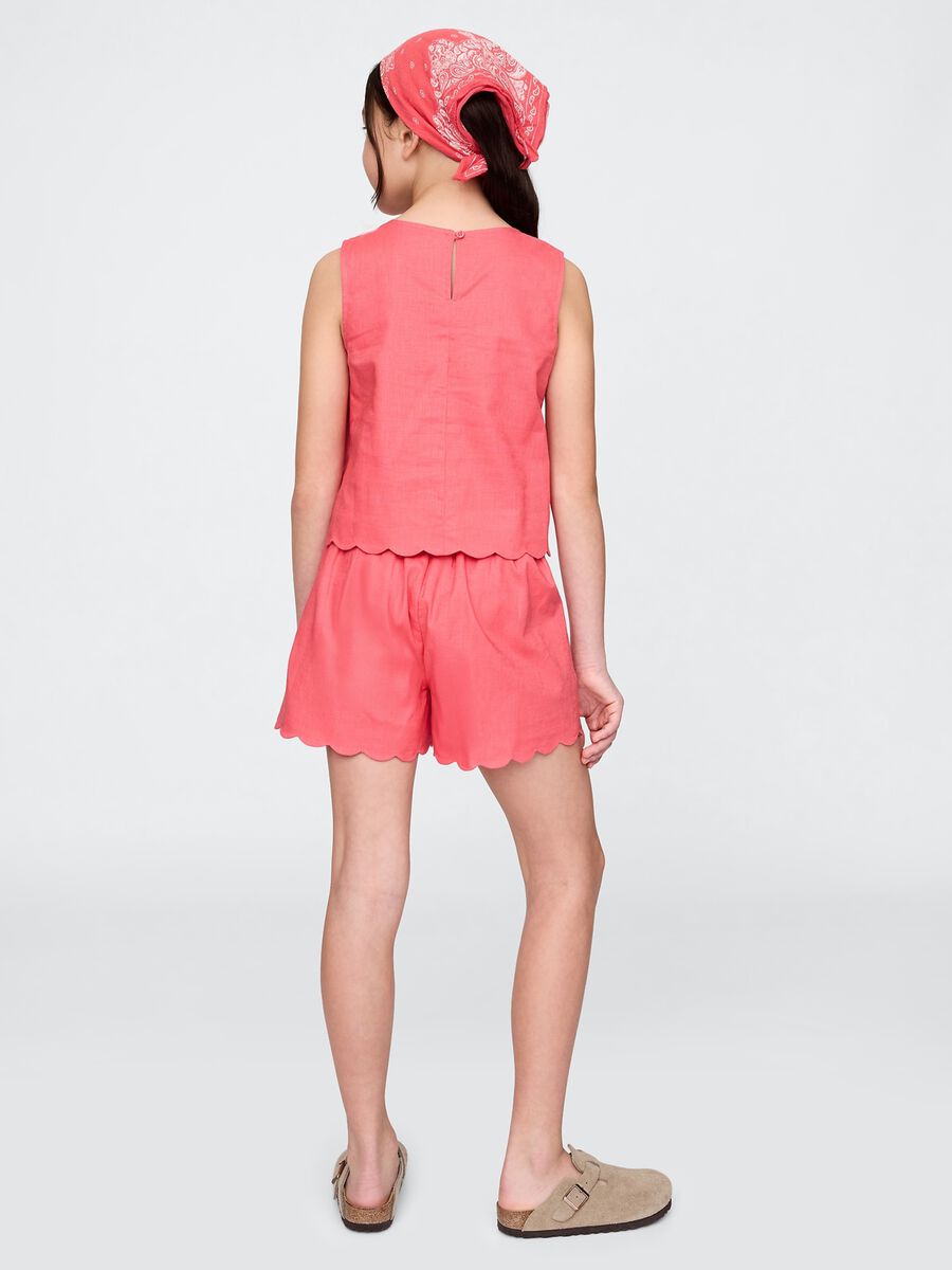 Pink Skort with Scalloped Edges_1