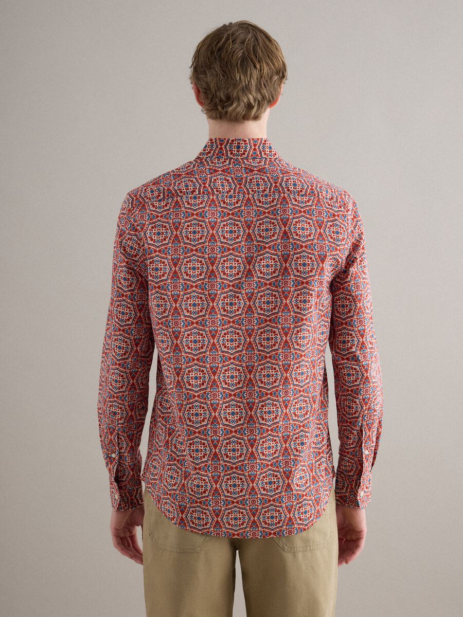 Multicolour pure cotton shirt regular fit with pattern_3