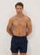 Blue swim shorts with elasticated waistband_0