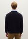 Blue crewneck jumper regular fit with knit design_3