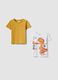 2-pack boys&rsquo; pure cotton multicolour regular-fit T-shirts_0