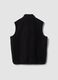 Felpa full-zip nera con colletto regular fit_6